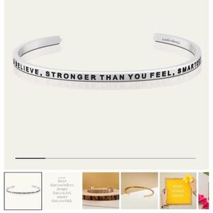 MantraBand Silver Inspirational Bracelet